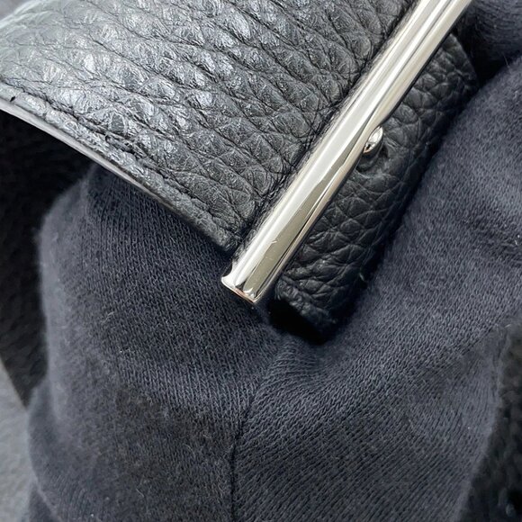 PRADA Triangle Shoulder Bag Leather Black 2VY007 - Picture 8 of 12